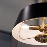 Подвесной светильник с конусовидным металлическим абажуром черного цвета Kichler варинант исполнения - 10 | Loft Concept в Нижнем Новгороде