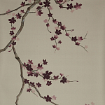Обои ручная роспись Cherry Tree Special Colourway on Icefield dyed silk варинант исполнения - 2 | Loft Concept в Нижнем Новгороде