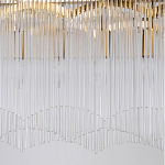 Люстра прямоугольная на цепях с прозрачными трубками и волнистым краем Nembus варинант исполнения - 5 | Loft Concept в Нижнем Новгороде