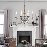 Люстра серебряного цвета с состаренным эффектом и декоративным подвесным шаром Kichler варинант исполнения - 3 | Loft Concept в Нижнем Новгороде