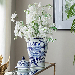 Ваза с крышкой и синим цветочным узором Blue & White Ornament  варинант исполнения - 7 | Loft Concept в Нижнем Новгороде