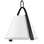 Подвесной светильник в форме конуса с белым тканевым абажуром и чёрным каркасом Stylish Solution варинант исполнения - 3 | Loft Concept в Нижнем Новгороде