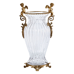 Ваза прозрачная с бронзовыми ручками в виде ангелов Eden Garden варинант исполнения - 1 | Loft Concept в Нижнем Новгороде