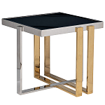 Столик журнальный квадратный с основанием в оттенках хром и золото Harmony Color and Shapes варинант исполнения - 1 | Loft Concept в Нижнем Новгороде