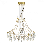 Люстра подвесная из металла с хрустальными прозрачными подвесками Quasar 81 варинант исполнения - 3 | Loft Concept в Нижнем Новгороде