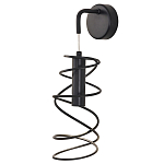 Бра светодиодное из металла со спиральным декоративным элементом черное Metal Spiral варинант исполнения - 1 | Loft Concept в Нижнем Новгороде