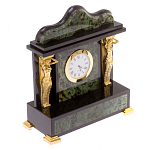 Часы настольные из натурального камня Нефрит с декором в виде Кариатиды Caryatid Stone Clock варинант исполнения - 2 | Loft Concept в Нижнем Новгороде