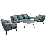 Диван трехместный уличный серый Gray Fiber варинант исполнения - 4 | Loft Concept в Нижнем Новгороде