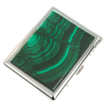 Портсигар на 10 сигарет с газовой зажигалкой из натурального камня Малахит Stone Cigarettes Cases варинант исполнения - 1 | Loft Concept в Нижнем Новгороде