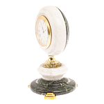 Часы настольные бронзовые из натуральных камней Мрамор и Змеевик Stone Clock варинант исполнения - 8 | Loft Concept в Нижнем Новгороде