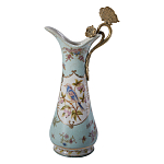 Кувшин с цветочным рисунком и бронзовой ручкой Blue Garden варинант исполнения - 1 | Loft Concept в Нижнем Новгороде