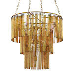 Люстра трёхъярусная золотого цвета Metal Tentacles варинант исполнения - 1 | Loft Concept в Нижнем Новгороде