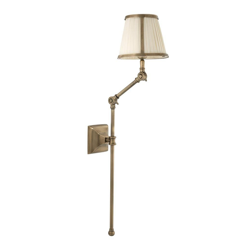 Бра Wall Lamp Brunswick Brass Латунь Античная полированная Кремовый Черный в Нижнем Новгороде | Loft Concept 