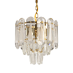 Люстра многоярусная с овальными прозрачными подвесками 28 см Harmonica варинант исполнения - 1 | Loft Concept в Нижнем Новгороде