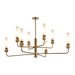 Люстра на штанге с 8-ю цилиндрическими матовыми плафонами и шарами из камня Orb Essence варинант исполнения - 8 | Loft Concept в Нижнем Новгороде