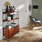 Стеллаж из стали и орехового дерева Derek Wood Rack варинант исполнения - 5 | Loft Concept в Нижнем Новгороде