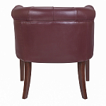 Кресло низкое из натуральной кожи на 4-х деревянных ножках из массива бука Chloe Leather Armchair vine варинант исполнения - 3 | Loft Concept в Нижнем Новгороде