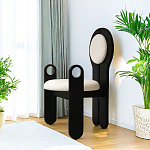 Стул черный из дерева с круглой спинкой Chair in Neoclassical Style варинант исполнения - 3 | Loft Concept в Нижнем Новгороде