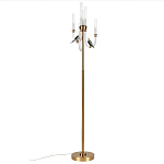 Торшер с 2-мя фигурками птиц на изогнутых прозрачных трубках Ganthea варинант исполнения - 4 | Loft Concept в Нижнем Новгороде