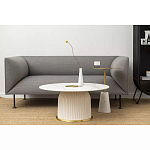 Кофейный столик с круглой столешницей на белом мраморном основании Original Foundation варинант исполнения - 2 | Loft Concept в Нижнем Новгороде