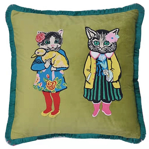 Декоративная подушка с вышивкой Hermes 11