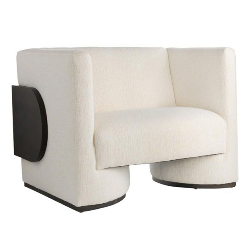 Кресло Florida Lounge Chair с элегантным деревянным декором Белый Черный Кресло Florida Lounge Chair с элегантным деревянным декором Белый Черный в Нижнем Новгороде | Loft Concept