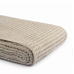 Плед из шерсти бежевого цвета с бахромой Waffle Comfort варинант исполнения - 3 | Loft Concept в Нижнем Новгороде