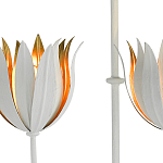 Люстра белая прямоугольная с абажурами в виде цветков тюльпана White Tulips варинант исполнения - 1 | Loft Concept в Нижнем Новгороде