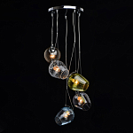 Люстра каскадная с 5-ю разноцветными стеклянными плафонами Kaleido варинант исполнения - 3 | Loft Concept в Нижнем Новгороде