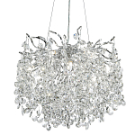 Люстра с хрустальными подвесками на металлических ветках Fairytree Light Silver Chandelier 10 варинант исполнения - 1 | Loft Concept в Нижнем Новгороде