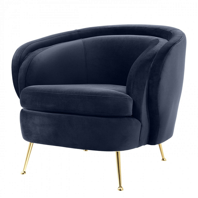 Кресло Eichholtz Chair Orion Темно-синий Латунь Кресло Eichholtz Chair Orion Темно-синий Латунь в Нижнем Новгороде | Loft Concept