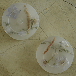 Круглая подставка под благовония из эпоксидной смолы с цветами белая Epoxy Resin Flowers Incense Stand White варинант исполнения - 2 | Loft Concept в Нижнем Новгороде