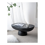 Столик кофейный черного цвета с овальной столешницей и круглым основанием Black Dalmen Table варинант исполнения - 3 | Loft Concept в Нижнем Новгороде