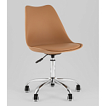 Офисный стул на металлическом основании EGGERY Brown пластик варинант исполнения - 1 | Loft Concept в Нижнем Новгороде