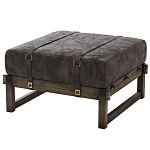 Пуф Duncan винтажная черная кожа  варинант исполнения - 2 | Loft Concept в Нижнем Новгороде