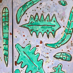 Премиальный Шкаф Defoliation двухстворчатый роспись зеленые листья  варинант исполнения - 5 | Loft Concept в Нижнем Новгороде