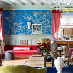 Обои ручная роспись Houghton Canton Blue варинант исполнения - 4 | Loft Concept в Нижнем Новгороде