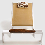 Дизайнерское кресло на металлическом каркасе с подставкой для ног Poltronova Mies Armchair варинант исполнения - 5 | Loft Concept в Нижнем Новгороде