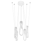 Подвесной светильник белого цвета с 6-ю изогнутыми плафонами Flow Loop варинант исполнения - 4 | Loft Concept в Нижнем Новгороде