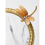 Ваза из прозрачного стекла с бронзовой вставкой в виде цветущей ветви Eden Garden porcelain and bronze варинант исполнения - 3 | Loft Concept в Нижнем Новгороде