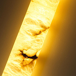 Подвесной светильник цилиндрической формы с плафоном из алебастра и металлическими торцами Темная Латунь 60 см Cryptocrystalline Stone варинант исполнения - 4 | Loft Concept в Нижнем Новгороде