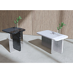 Slice журнальный столик из мрамора и массива дуба варинант исполнения - 2 | Loft Concept в Нижнем Новгороде