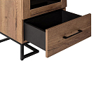 Шкаф-витрина в стиле лофт с чёрной стеклянной дверью Urban Style Space 2 варинант исполнения - 3 | Loft Concept в Нижнем Новгороде