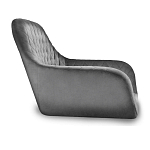 Барный стул со спинкой и подлокотниками на 4-х металлических ножках Douglas Rhombus Серый Велюр варинант исполнения - 2 | Loft Concept в Нижнем Новгороде