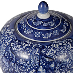 Ваза округлой формы с синей росписью и цветочным узором Blue & White Ornament варинант исполнения - 1 | Loft Concept в Нижнем Новгороде