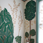 Обои ручная роспись Mughal Trees Original colourway on linen варинант исполнения - 2 | Loft Concept в Нижнем Новгороде