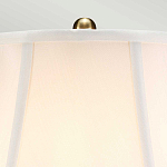 Настольная лампа с фарфоровым основанием с декоративным орнаментом и белым абажуром на темной круглой подставке Elstead Lighting варинант исполнения - 7 | Loft Concept в Нижнем Новгороде