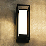 Уличный настенный светильник прямоугольный с чёрной рамкой Высота 35 см Geometric Glow варинант исполнения - 2 | Loft Concept в Нижнем Новгороде