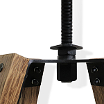 Барный стул со спинкой и металлической подставкой на 4-х деревянных ножках Бежевый Велюр Vendramin Chair варинант исполнения - 5 | Loft Concept в Нижнем Новгороде