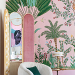 Обои ручная роспись Amazonia Florence Pink dyed silk варинант исполнения - 5 | Loft Concept в Нижнем Новгороде